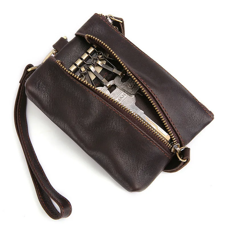 

Genuine Leather Housekeeper Man Ring Case Holder S679-40 Smart Organizer Bag Coin Pocket Keychain Pouch Purse Men Car Key Wallet