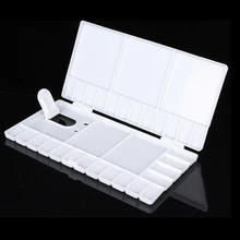 Откидная крышка прямоугольная пластиковая палитра белая многофункциональная картина маслом палитра художника Акварельная Живопись принадлежности инструмент для рисования
