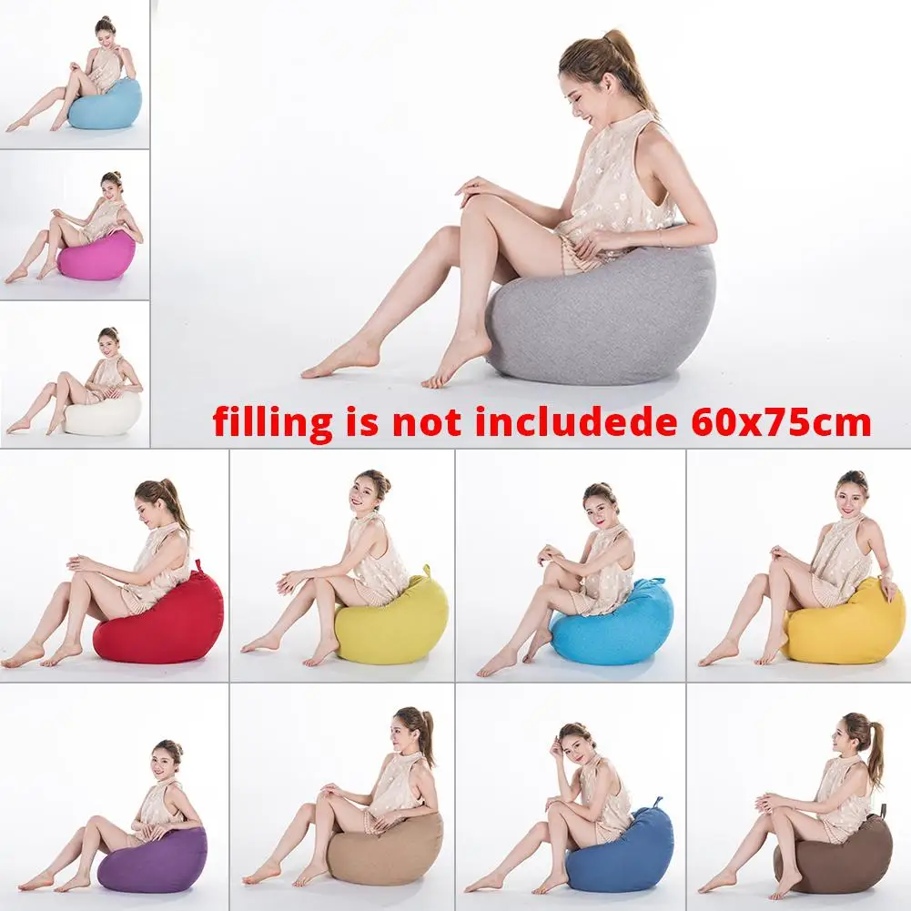 buy Adeeing Storage Bean Bag Solid Color Chair Sofa Cover Large Beanbag(Filling is not Included) 60 X 75cm