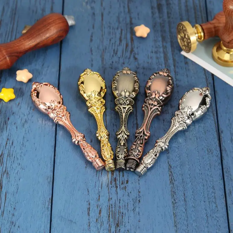  Retro Wax Sealing Stamp Alloy Handle Grip Wedding Post Stamping Art Decor Greeting Birthday Wedding