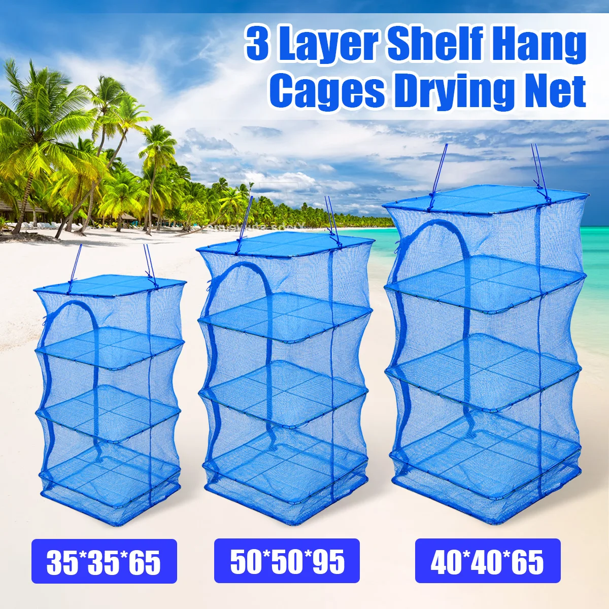 

Multi 3 Layer Shelf Hang Cages Hanging Drying Tableware Food Cover Dry Net Fish Rack Anti Fly Mosquito Kitchen Accessories