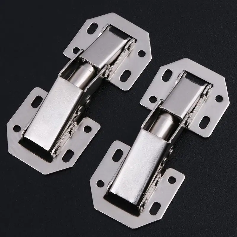 Stainless Steel Hinges Door Hinges 10pcs Cabinet Hinge 90 Degree 3/4in No-Drilling Hole Cupboard Door Hydraulic Hinges Soft Close With Screws Furniture Hardware