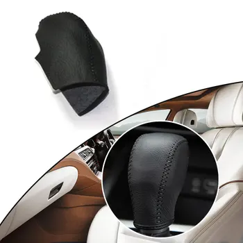 

For HYUNDAI New Tucson 2015-2018 AT All New Santafe 2013-2017 AT 1pc PU Leather Hand Brake Shift Knob Cover Gear Case