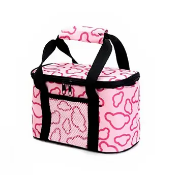 

Portable Waterproof Lining Lunchbox Bag Lunch Tote Insulated Cooler Bag Carry Bag for Travel /Picnic (Pink)