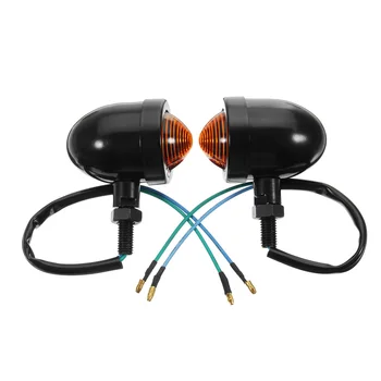 

1 Pair Motorcycle LED Turn Signal Light Metal Retro Motorbike Indicator Light Lamp For Harley Cafe/Racer For Honda universal