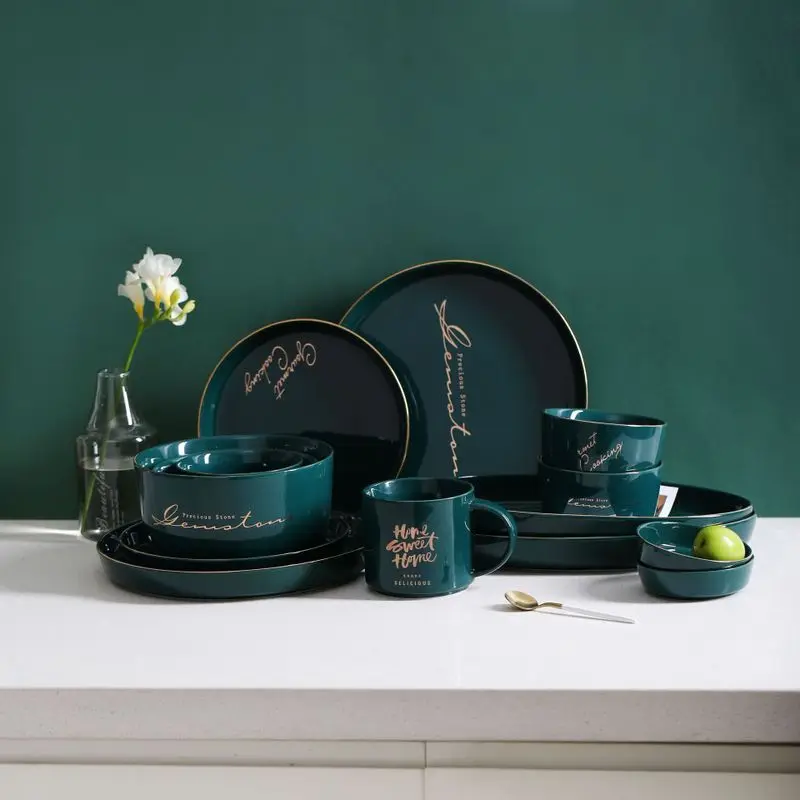

Casual Simple Tableware Rice Soup Bowls 7 Inch Bowls Household Personality Ceramics Round Bowl Kitchen Dinnerware Noodle Bowl