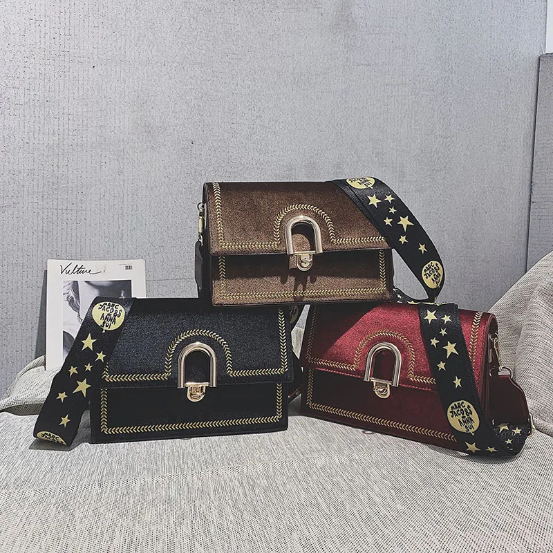

Fashion Simple Female Square bag 2018 Quality Crossbody Bag Matte Leather Women's Designer Handbag Lock Shoulder Messenger bags