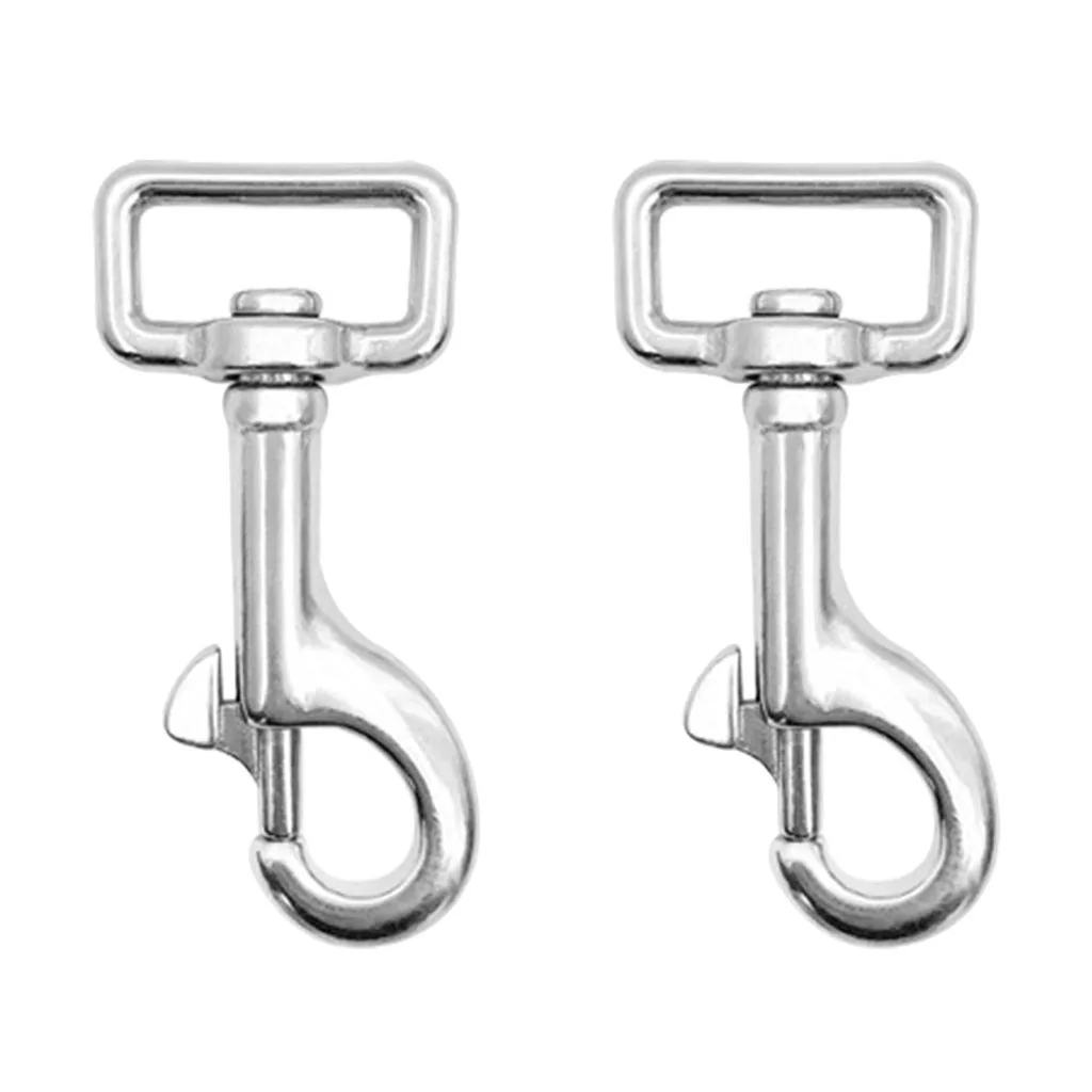 

2Pcs Quick Release Square Eye Swivel Bolt Snap Stainless Steel Round Eye Hook Clip Scuba Diving Leathercraft Accessories