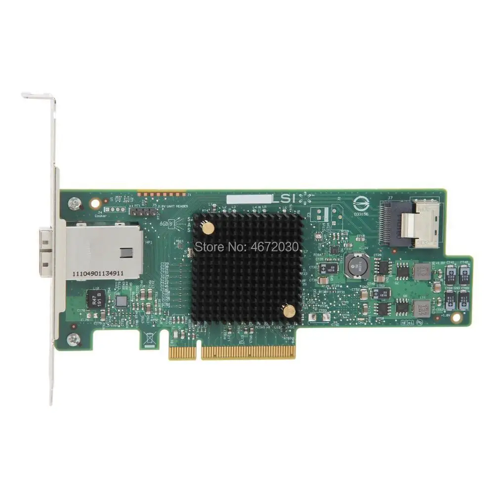 Карта контроллера Broadcom Avago LSI SAS 9207 4i4e LSI00303 LSISAS2308 8 портовый HBA jino SFF8087 SFF8088 6 ГБ PCI E 3 0