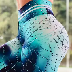 Push Up прочность Леггинсы для женщин тонкий с высокой талией с принтом спортивные для брюки девочек 3D падение готический печати фитнес дышащи