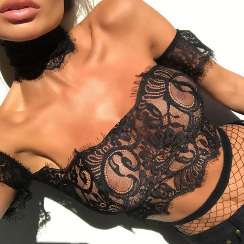 Sexy Lingerie Erotic Lace Babydoll Pajamas Exotic Wrapped Chest Open Bra Underwear Suit Porn Maid Costumes Sexo Chemise