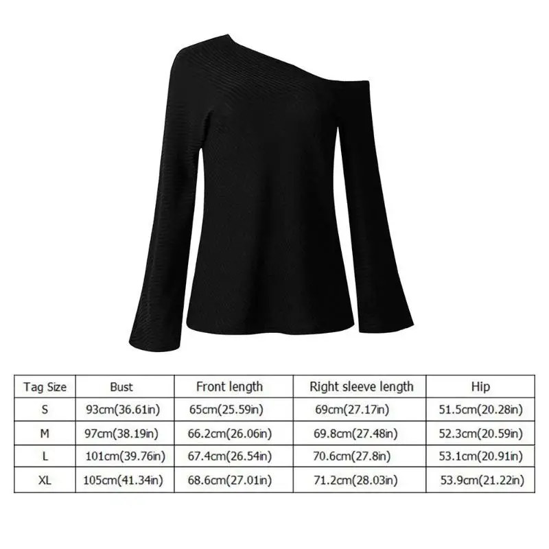 Сексуальные Вязаные Свитера на одно плечо женские с длинным рукавом Slim Fit Модные