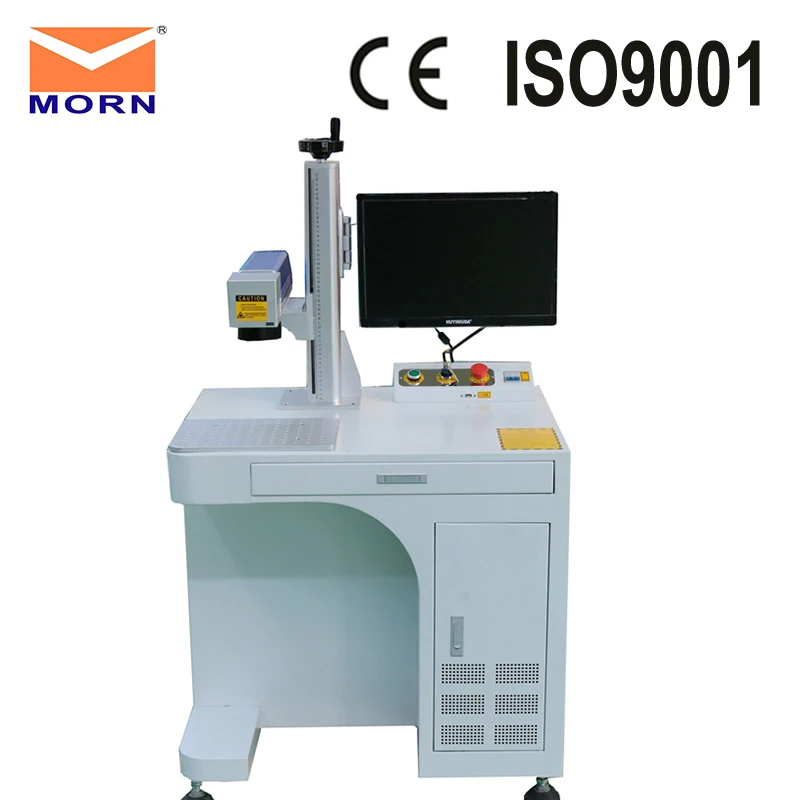 New designed 30W MAX laser marking machine with 2D worktable and computer