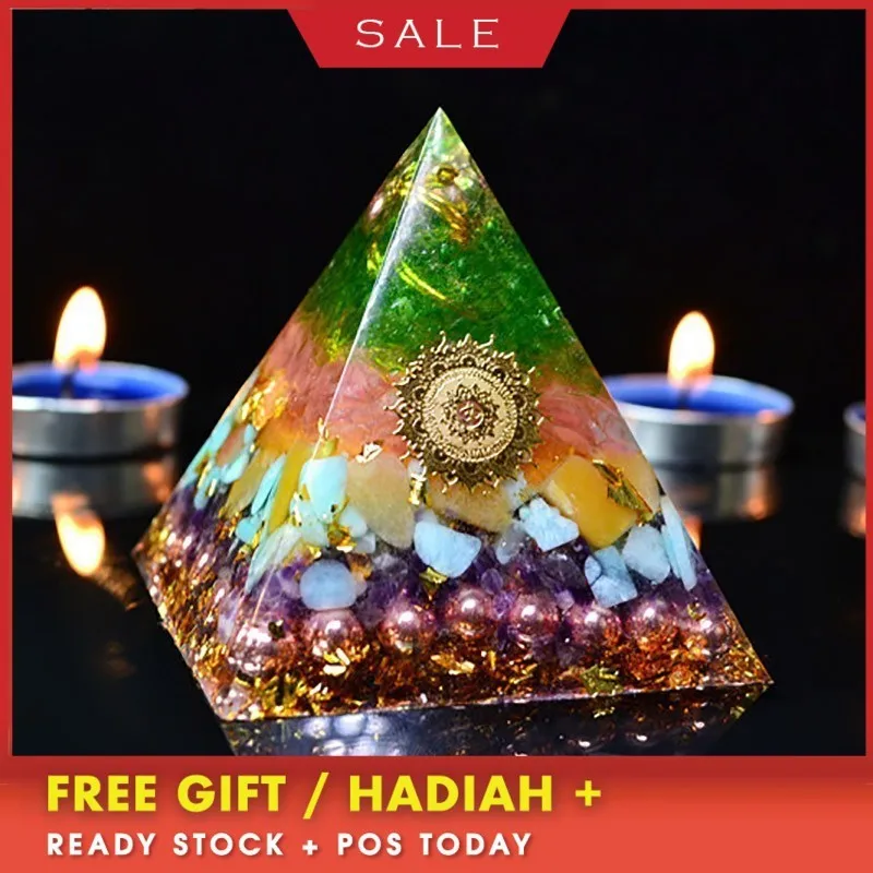 Orgonite Ариэль аура Хрустальная пирамида Анахата чакры прозрачное ювелирное