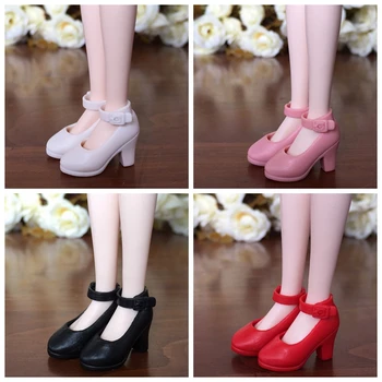 

White Fashion Shoes For Blythe Dolls 1/6 High Heel Shoes For Licca Doll Mini Shoes For Momoko 1/6 BJD Doll Accessories