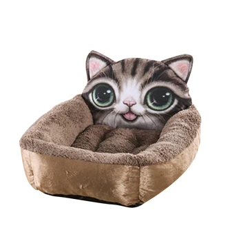 

Soft Puppy Kitty Dog Cat Pet Bed Nest Liner Kennel Pad Cozy Sleep Mat Comfy Cotton-Padded Cushion Basket Snuggly Sleeper Size S