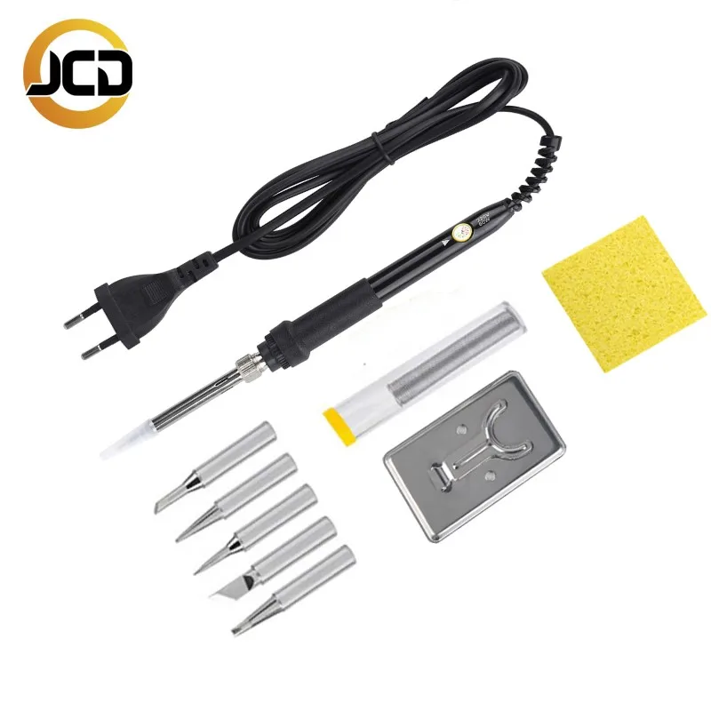 

JCD 110V 220V 60W Electric Soldering iron kit908 Adjustable Temperature Solder iron With quality soldering Iron Tips