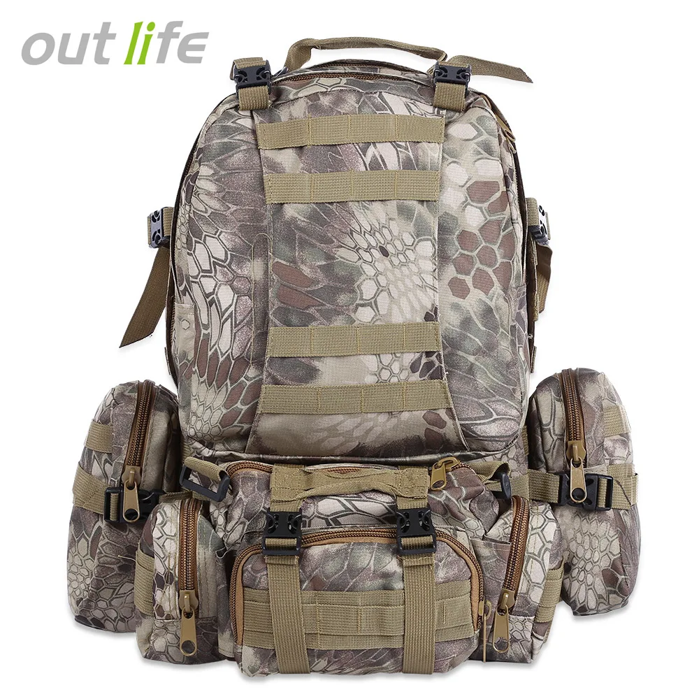 Outlife 50L открытый рюкзак для альпинизма кемпинга многофункциональная спортивная
