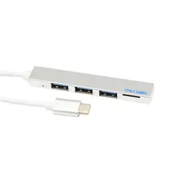 4 в 1 usb-концентратор type USB-C TF слот адаптер с 3 USB 3,1 порт для Macbook Pro серебристый