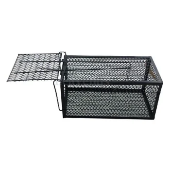 

Humane Rat Cage Trap Live Animal Catcher No Poison Pest Control Indoor+Outdoor Black
