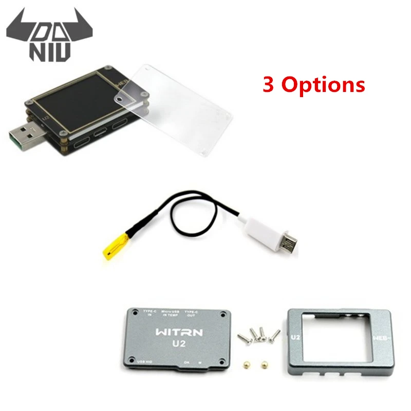 

DANIU NTC Temperature Probe Temperature Sensor Probe Acrylic Panel and CNC Aluminum Alloy Case For WEB-U2 US