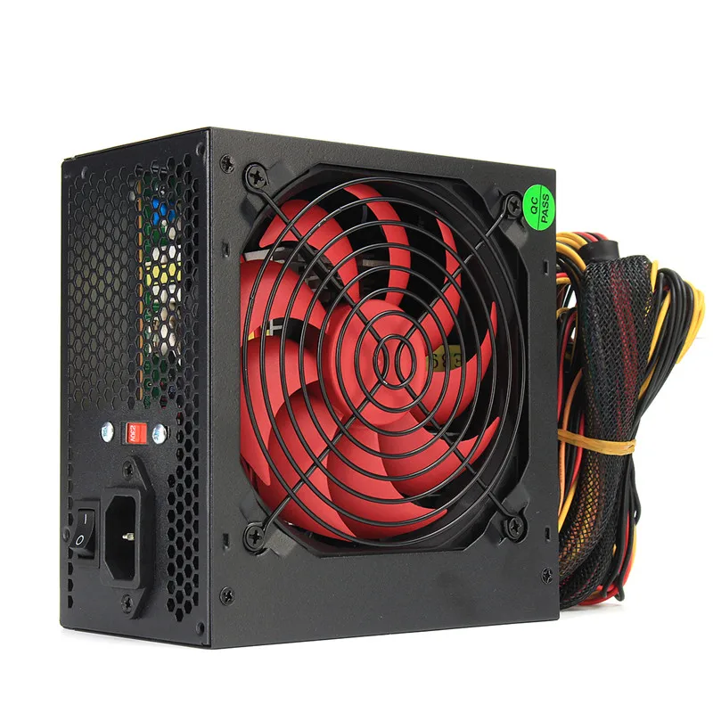 Ceny Wtyczka US AU EU 850W BTC zasilacz 120mm wentylator 24 Pin PCI SATA ATX 12V Molex podłącz górnik zasilacz do komputera