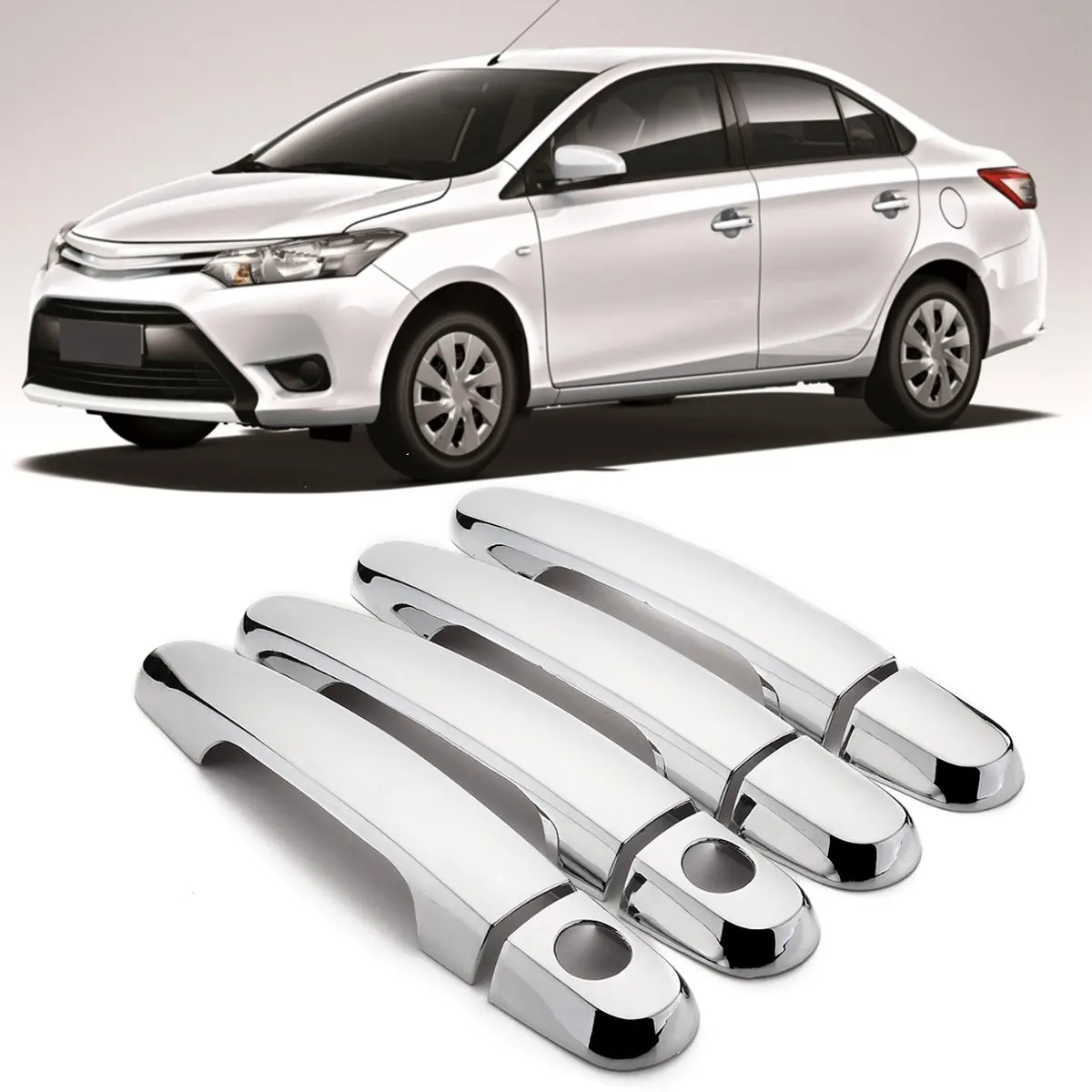For Sale New Chrome Car 4 Door Handle Cover Trim Sticker 2