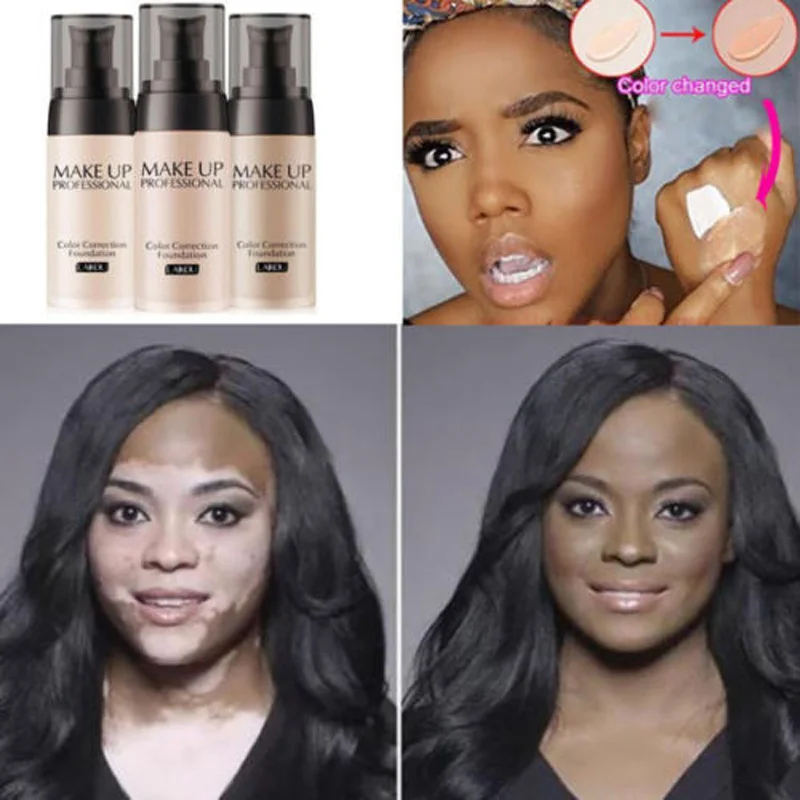 

Fast Flawless Color Changing Foundation Makeup Base Face Liquid Cover Concealer