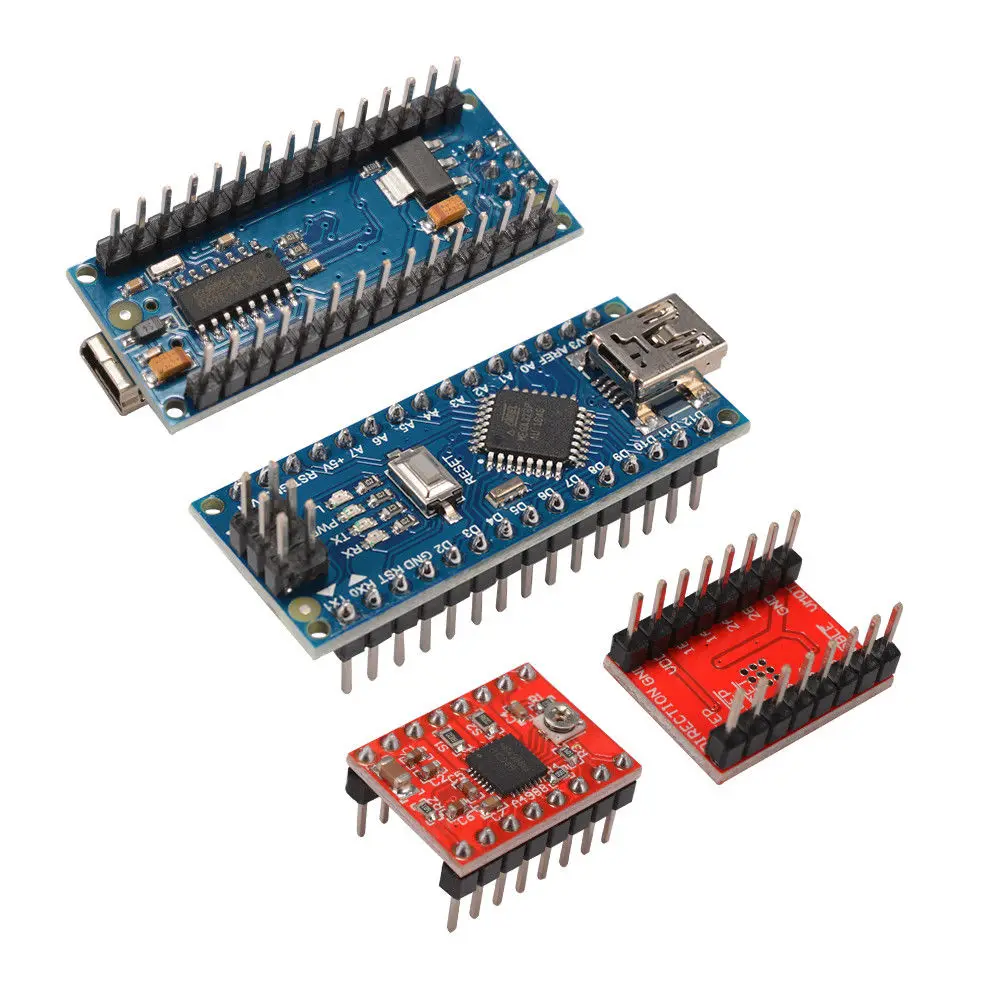 CNC Щит V4 Плата расширения Nano 3 0 шаговый Драйвер A4988 для Arduino 3D принтера TE732|Детали и