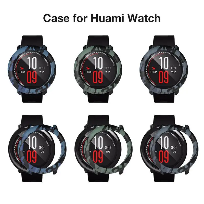

Smart Watch Personality Camouflage Pattern Protective Shell For Smart Wristband Case Bracelet Accessories For Huami AMAZFIT