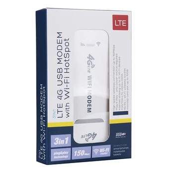 

4G LTE USB Modem Network Adapter With WiFi Hotspot SIM Card 4G Wireless Router For Win XP Vista 7/10 Mac 10.4 IOS