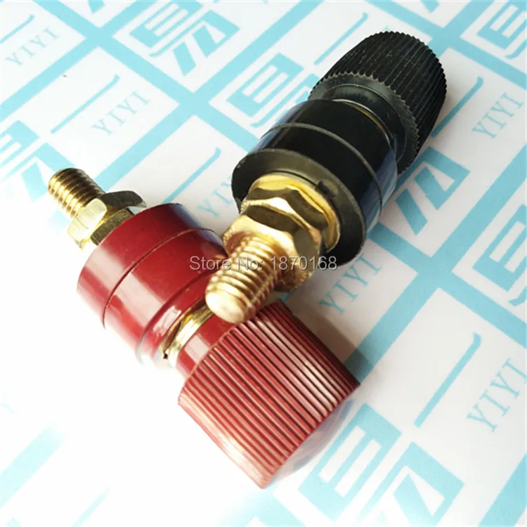 Plastic Shell M10 Black / red Male Threaded Diameter Binding Post Terminal 10MM