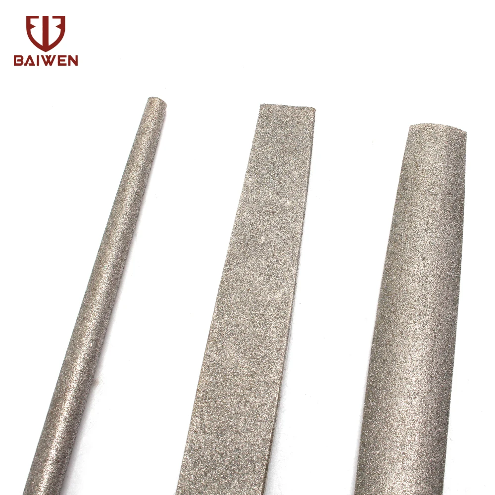 

3Pc 250mm 10"Diamond Coated Flat File Needle Files Kit Set Clean Metal Wood Furniture Burr Cutting Tool