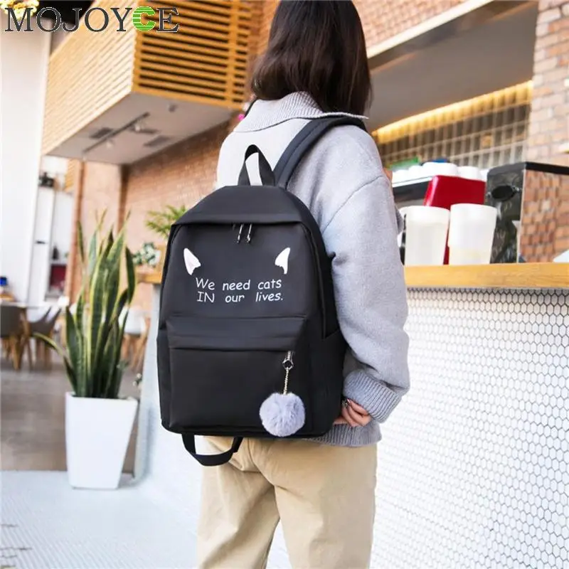 4 шт./компл. милый литерный принт Mochila рюкзак туристические рюкзаки для отдыха школьные рюкзаки для девочек-подростков сумки на плечо школьная сумка