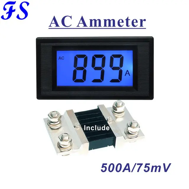 AC 1000A Current Meter AC Ammeter Shunt 1000A 75mV Ampere Meter