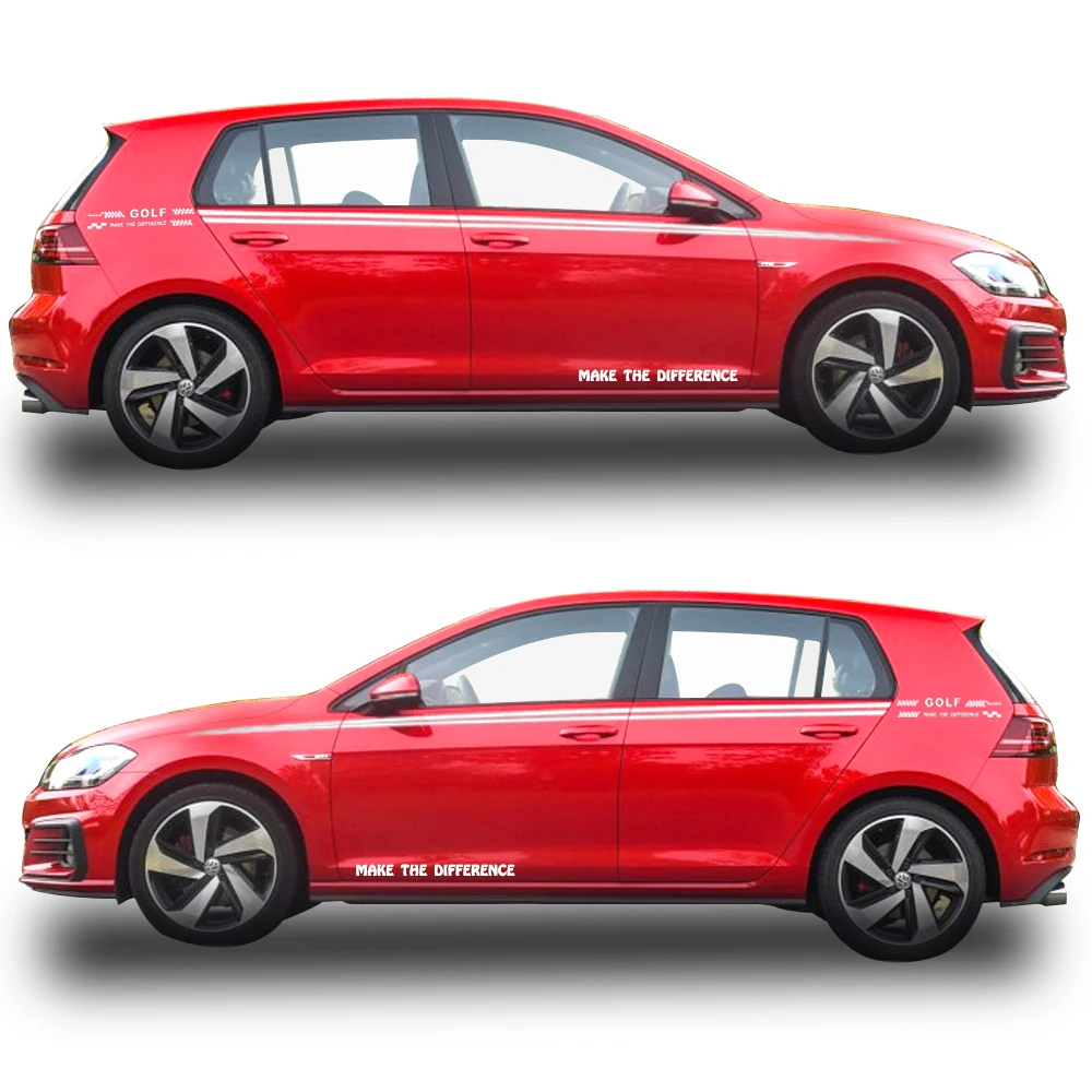 Автомобильная наклейка для Volkswagen Golf боковая на кузов автомобиля Наклейка