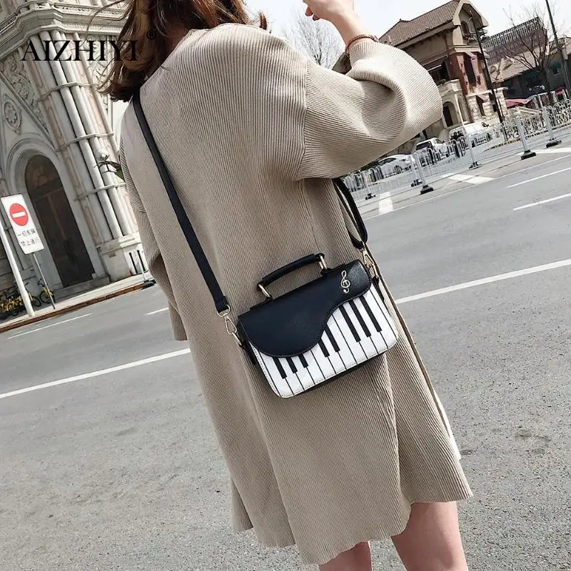 أزياء المرأة حقيبة يد السيدات البيانو مفاتيح مصمم حقيبة كتف الفتيات التطريز Crossbody حقيبة ساعي عارضة حقيبة صغيرة حقائب
