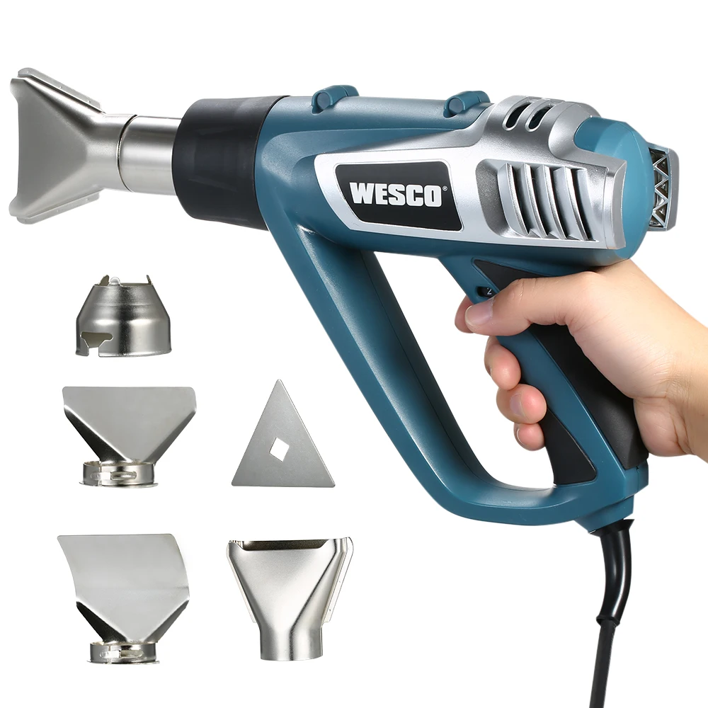 

WESCO 2000W Industrial Fast Heating Hot Air Gun High Quality Handheld Electric Adjustable Temperature Heat Gun Tool AC220V
