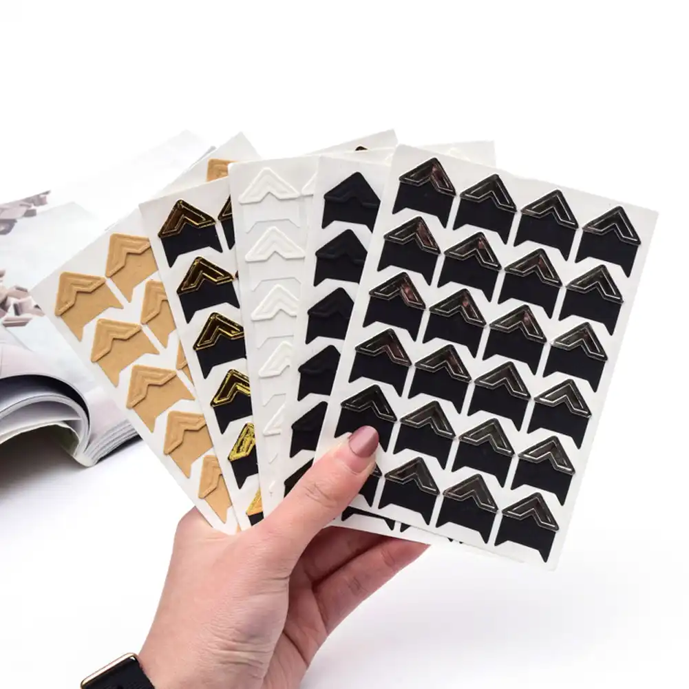 Albums Decoration Self-Adhesive Photos Frame Stickers Paper Corner Stickers