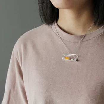 

Acecare silver 925 jewelry pendant Silver-inlaid Natural Teapot Pendant with Chain-free Women's Literature and Art without chain