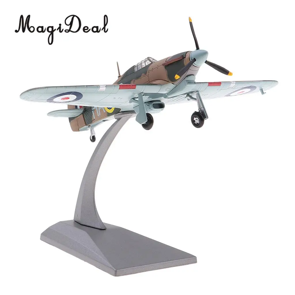 1: 72 Масштаб сплав металлическая модель Hawker Hurricane Mk HB литой самолет домашний Декор Орнамент