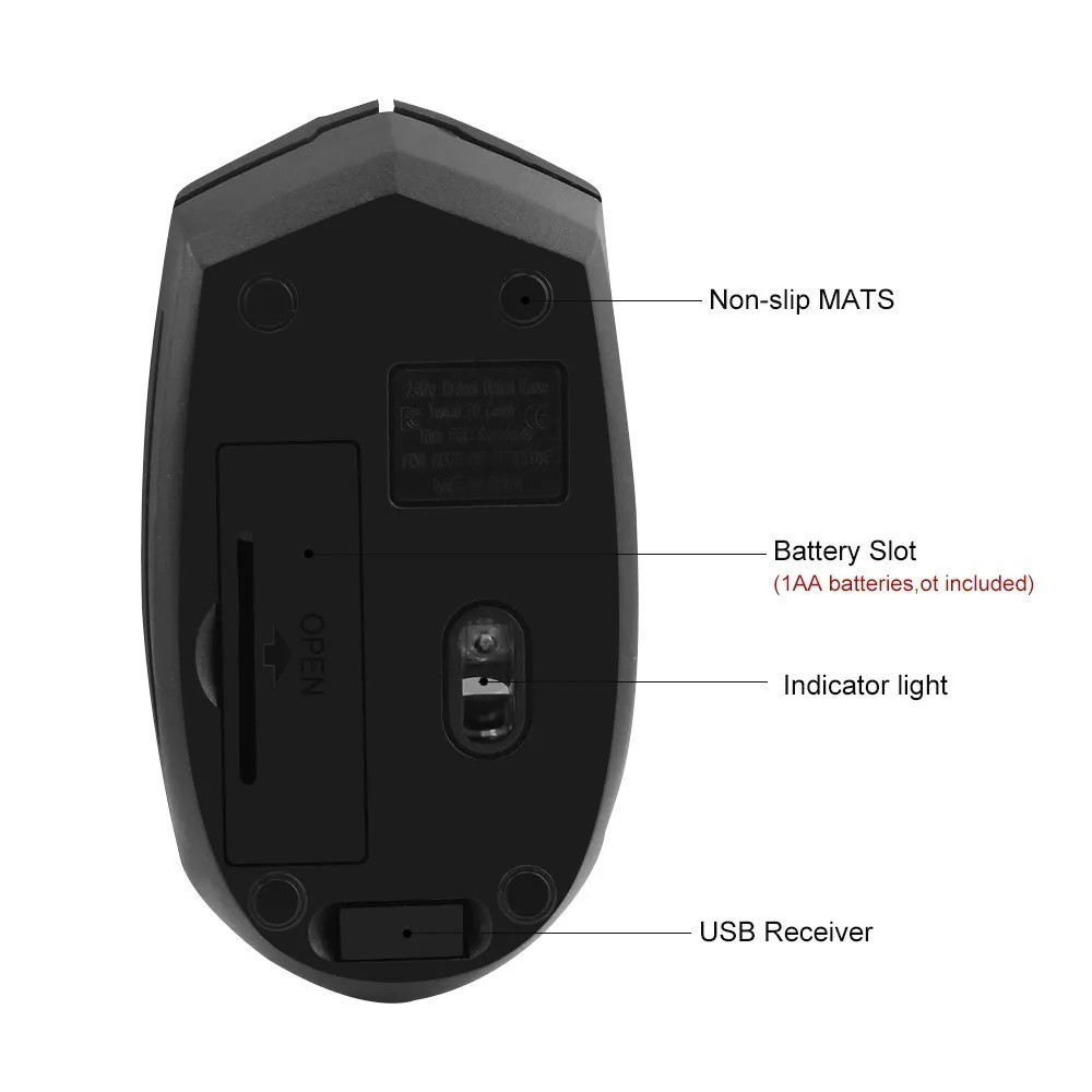Беспроводная оптическая эргономичная мини мышь IMICE 2 4 ГГц 1600 DPI USB|Мыши| |