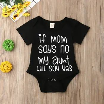

Infant Newborn Baby Boy Girl Bodysuit Letter Print Casual Cotton Clothes Short Sleeve Sunsuit Cute Baby Clothing 3-24M