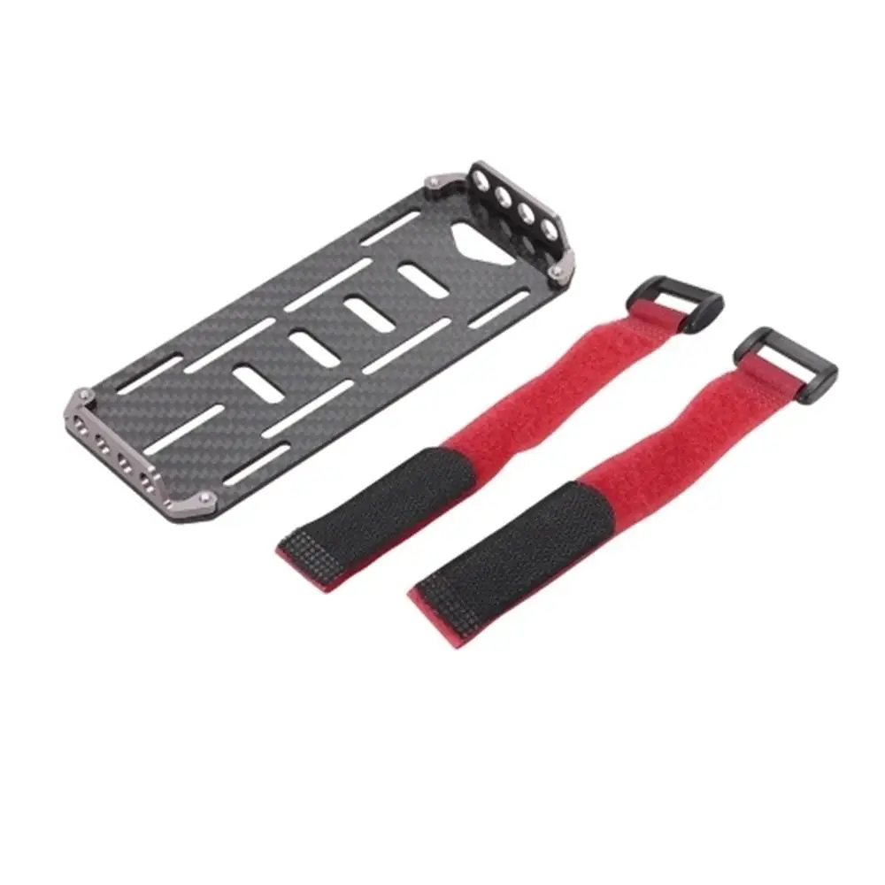 

Black Carbon Fiber Battery Mounting Plate for 1/10 Scale RC Crawler Car Axial SCX10 CC01 F350 D90 RC4WD