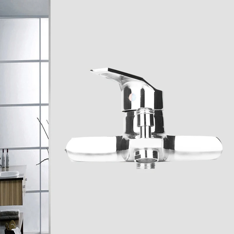 1 Bathroom Tap Triple Hot Cold Shower Faucet Simple Shower Set Tap