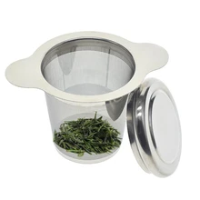 Чайный инфузионный набор, фильтр из нержавеющей стали с 2 крышками, универсальная крышка для кружек, чашек, чашек, бутылок