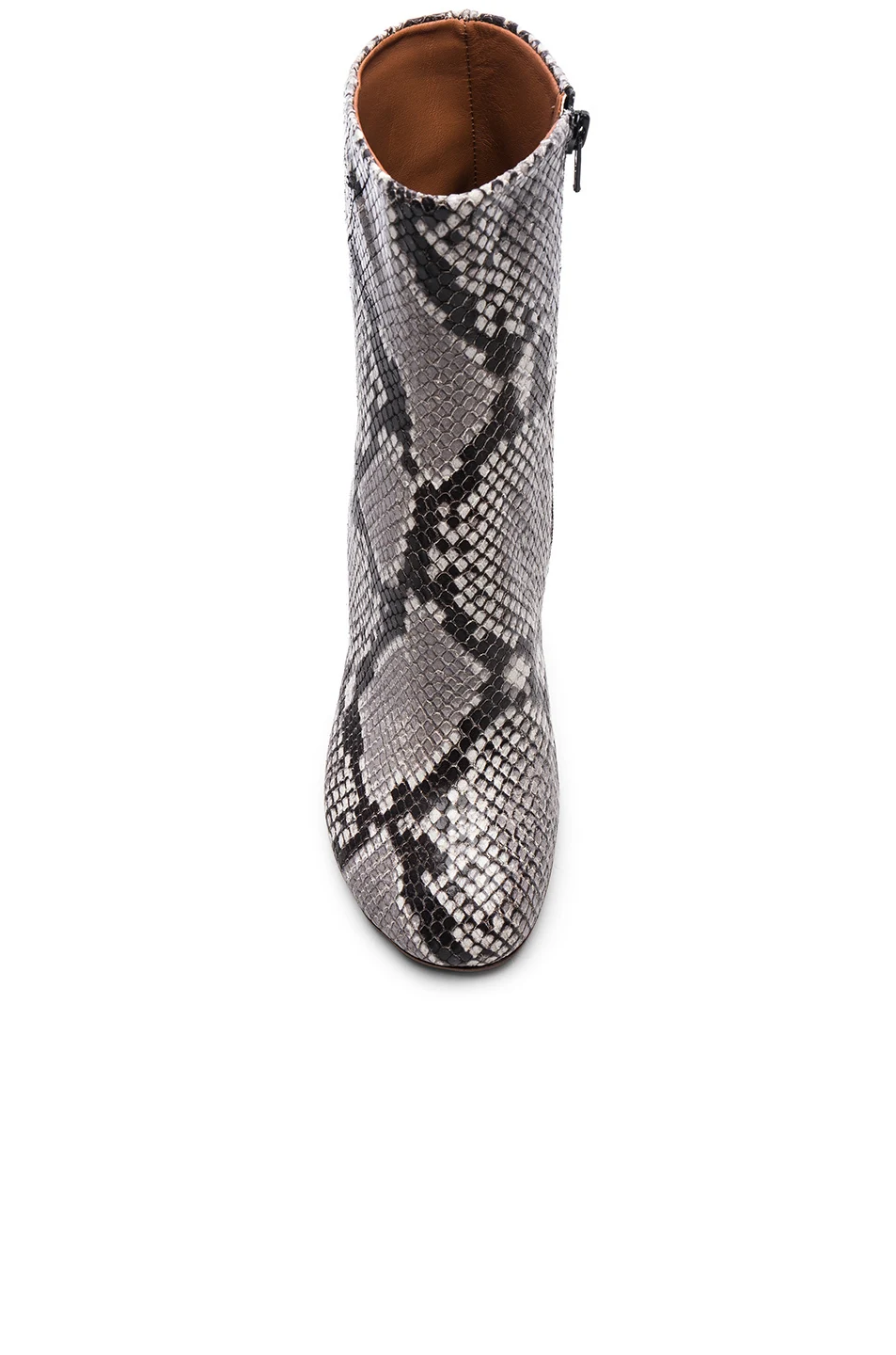 Sexy Cuir Véritable 45 Femmes Zipper Sidethin Léopard En Grande Talon Bottes Mode Femme Taille Haute Étrange Bottines NwOvmn80