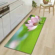 Цветочные кухонные коврики лотоса, коврик для ванной, 3D диван, шкаф для обуви, Полоска, напольный коврик, может машинная стирка, ковер для ванной, спальни, одеяло