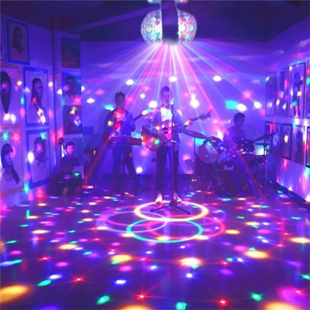 

E27 Disco DJ Party Club Stage Crystal Ball Effect RGB Light Rotating LED Lighting