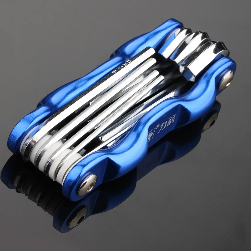 8in1 Folded Hexagon Hex Key Wrench Set Inch Allen Wrench Hexagonal Screwdriver Metric Plum inside the hexagonal Hand Tools